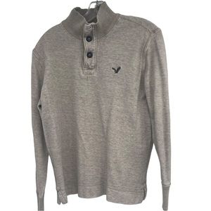American Eagle Outfitters Quarter Button Cotton Pullover Size Medium